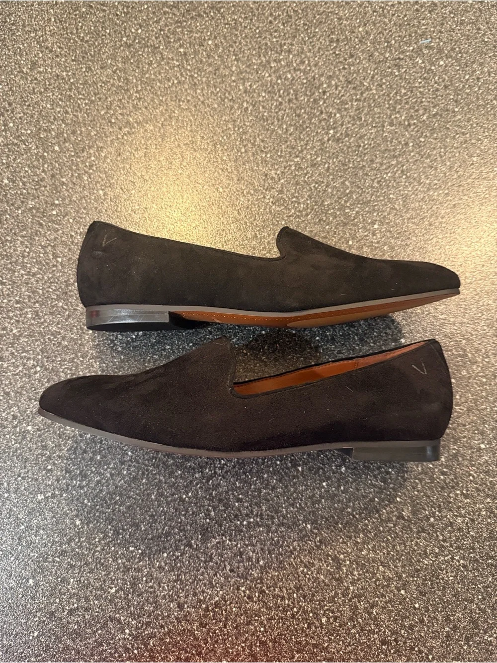 Vionic Black Suede Women's Willa Slip-On Loafers - size 8